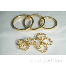 Revestimiento de PVD bisutería de oro de 24 quilates.